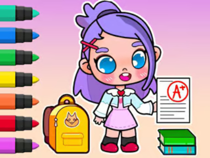 Játék Kifestőkönyv: Avatar School Day  online