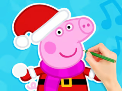 Játék Kifestőkönyv: Peppa malac hóember  online