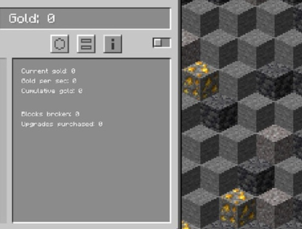 Játék Minecraft Gold Clicker online