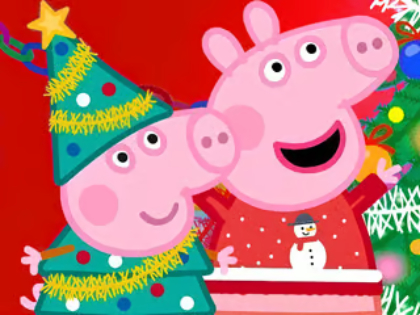 Játék Jigsaw Puzzle: Peppa Pig karácsonyi készülődés  online