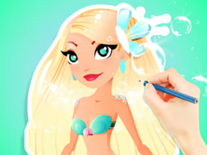 Játék Kifestőkönyv: Aqua Mermaid  online