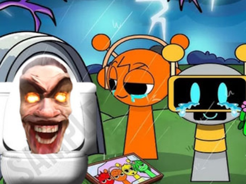 Játék Sprunki Castle Panic Skibidi WC  online