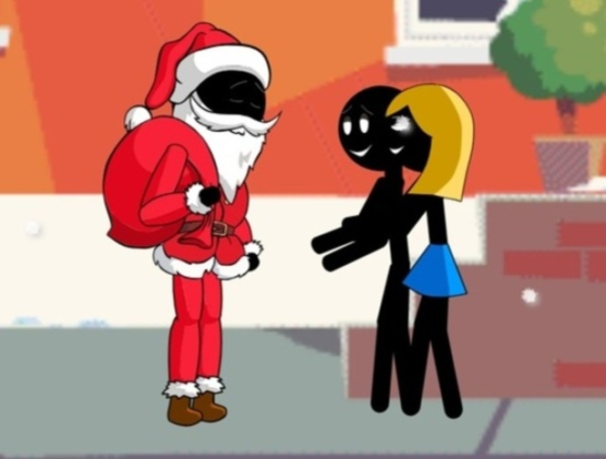 Játék Stickman Mikulás  online