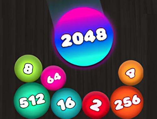 Játék 2048 Rejtvény: Kapcsold össze a labdákat  online