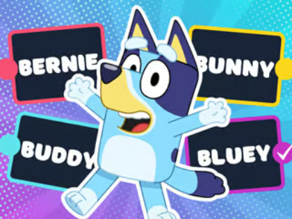 Játék Kids kvíz: Bluey Super Fan kvíz  online