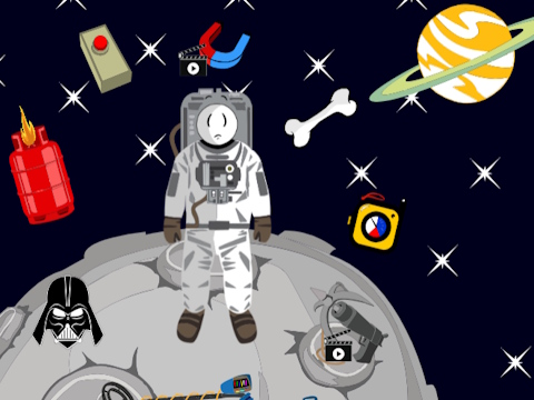 Játék Stickman az űrben  online