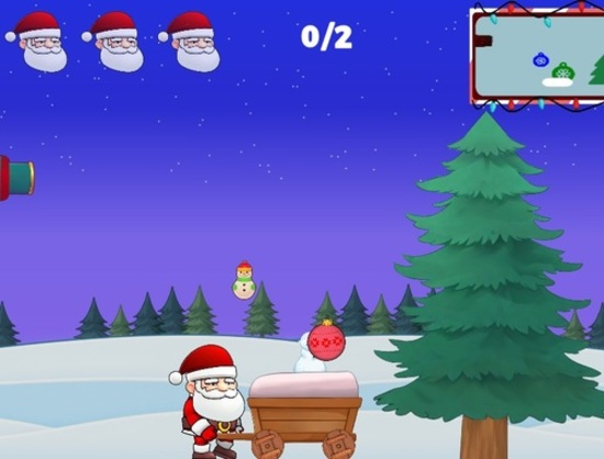 Játék Mikulás a fa díszítésének varázsa  online
