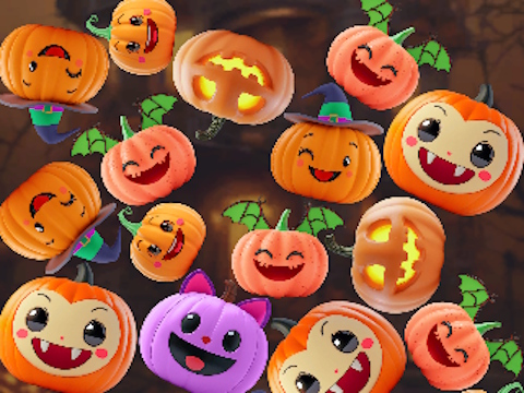 Játék Egyesítse a sütőtöket: Halloween!  online