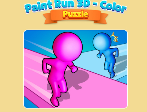 Játék Festékfutás 3D - Színes puzzle  online