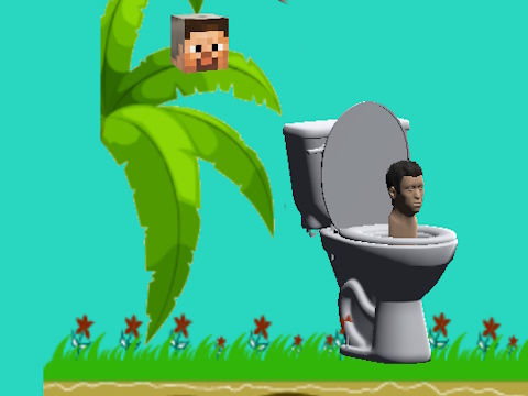 Játék Fonó Skibidi WC -flappy Minecraft  online