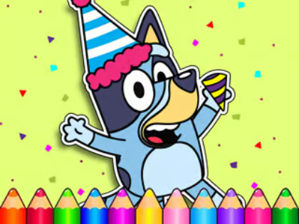 Játék Festőkönyv: Bluey születésnapja  online