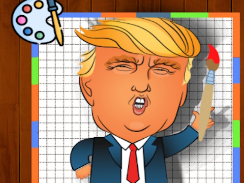 Játék Trump színezési idő  online