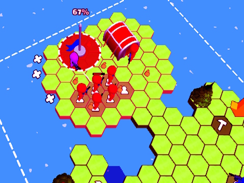 Játék Csempe hex világ: piros vs kék  online