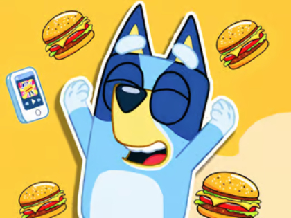 Játék Jigsaw puzzle: Burger Dog Bluey  online
