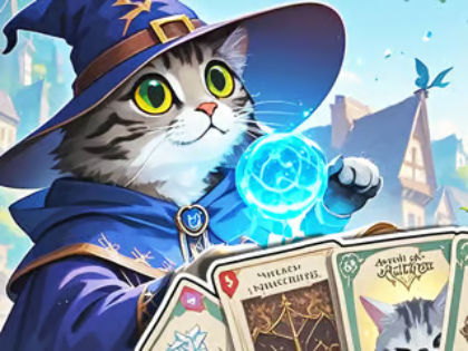 Játék Jigsaw puzzle: Cat's Card Aréna  online