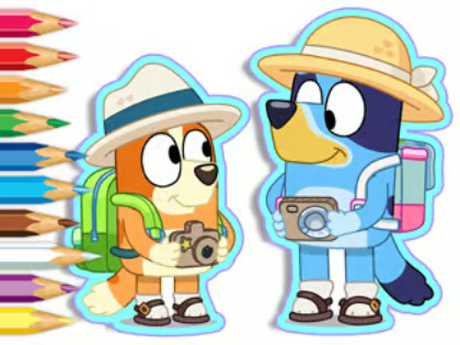 Játék Festőkönyv: Bluey Camping  online