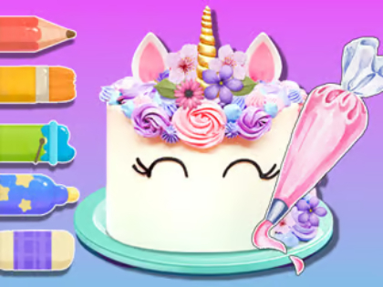 Játék Festőkönyv: Unicorn Cake  online