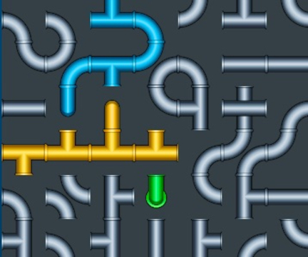 Játék Csatlakoztassa a csöveket a víz puzzle -jének  online