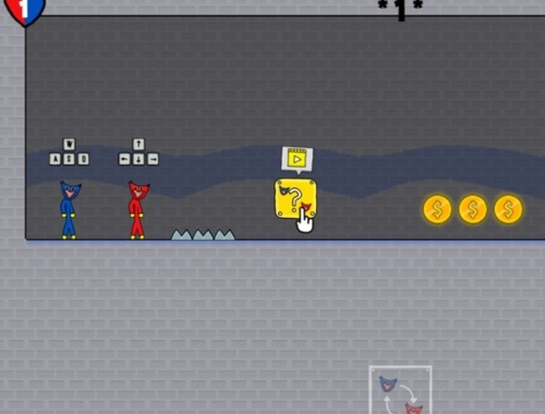 Játék Stickman Huggy Party Duo  online