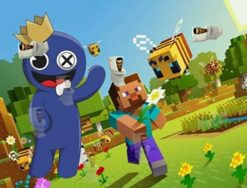 Játék Szivárványos barátok Minecraft Rejtett Skibidi  online