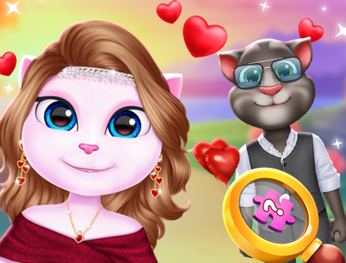 Játék Cica pár kedves Valentin  online