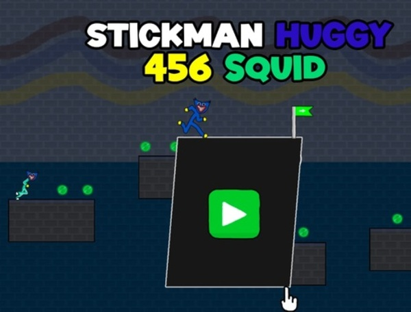 Játék Stickman Huggy 456 tintahal  online