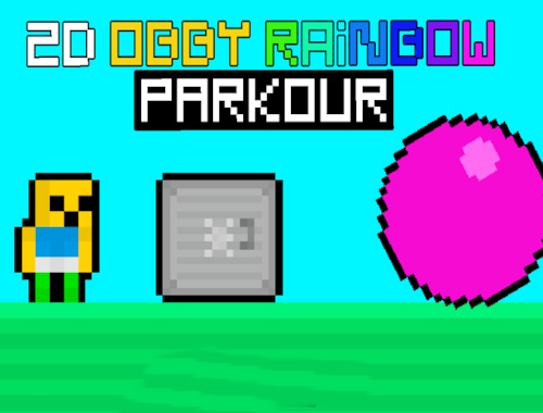 Játék 2d omby szivárvány parkour  online