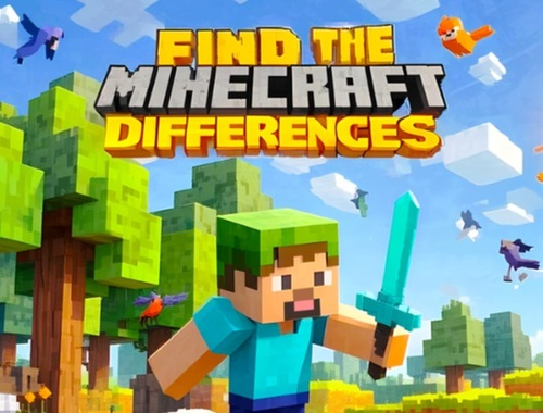 Játék Keresse meg a különbségeket: Minecraft  online