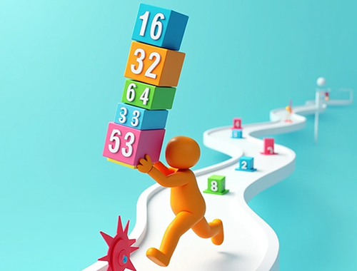 Játék Cube Stack 2048  online