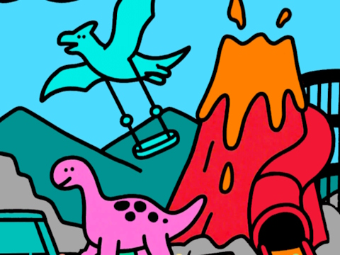 Játék Szín: Code Dino Park  online