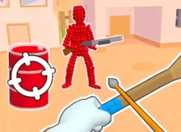 Játék Stickman Archer nyilakat lő a vörösre  online