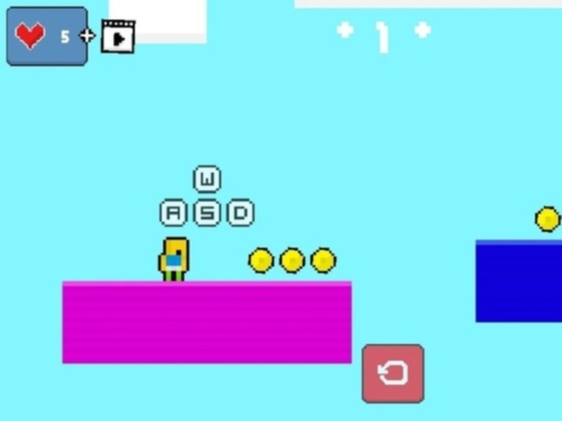 Játék 2d omby szivárvány parkour  online