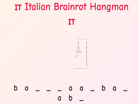 Játék Olasz Brainrot Hangman!  online