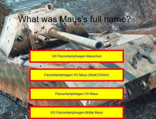 Játék Tank -kvíz: Maus  online