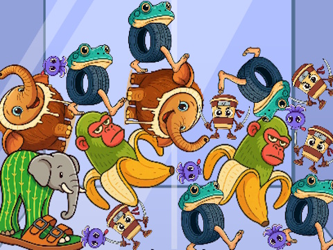Játék Olasz agyrot: Az állatok egyesítik a puzzle -t  online
