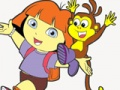 Játék Dora The Explorer színező szórakozás  online