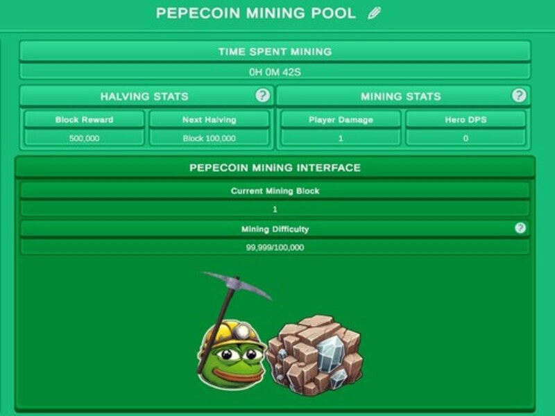 Játék Pepecoin bányász tétlen szimulátor online