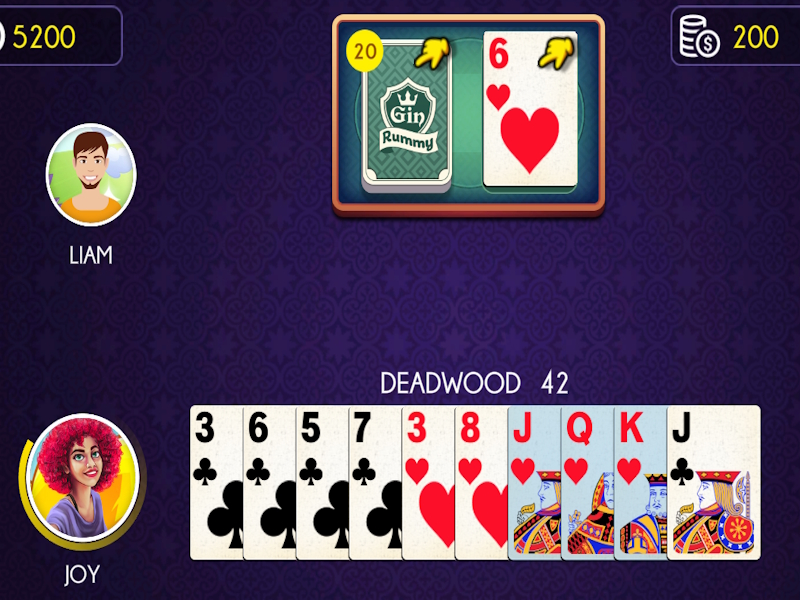 Játék Gin rummy online