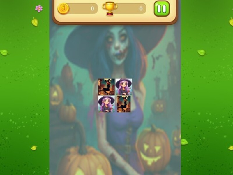 Játék Halloween Witch memória mérkőzés online