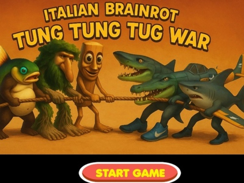 Játék Olasz brainrot tung tung vontató háború online
