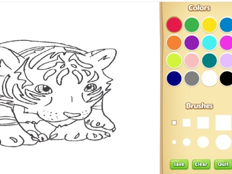 Játék Baby Tiger kifestőkönyv online